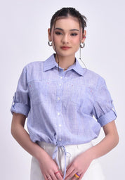 Women's Striped Button Down Shirt