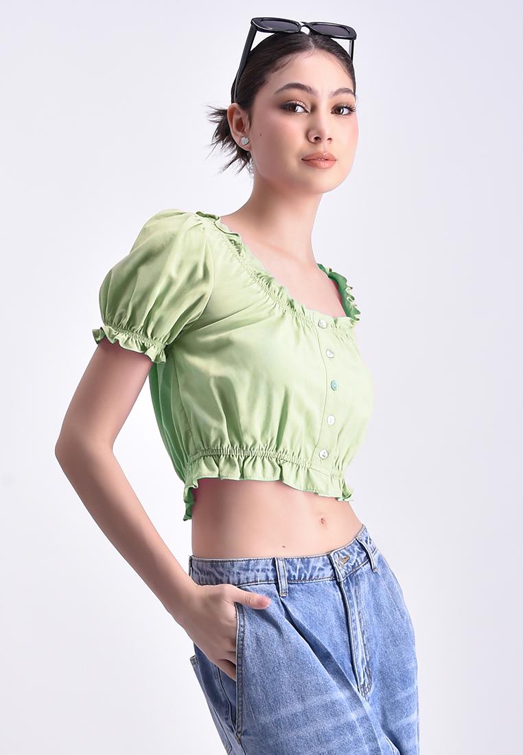 Women's Peasant Crop Top