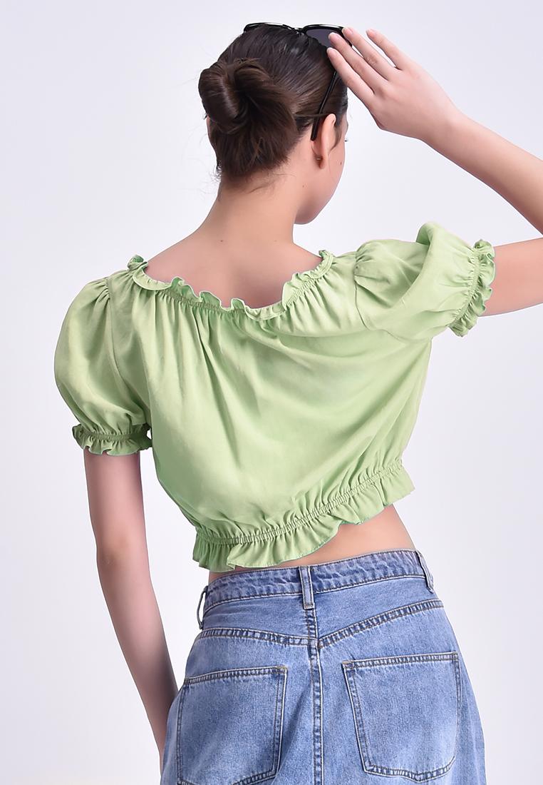 Women's Peasant Crop Top
