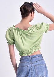 Women's Peasant Crop Top