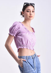 Women's Peasant Crop Top