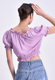 Women's Peasant Crop Top