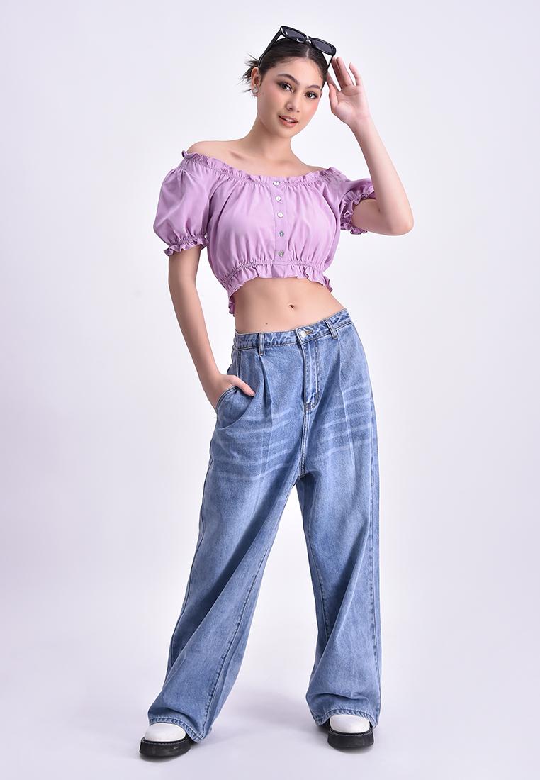 Women's Peasant Crop Top
