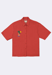 Women's Woven Short Sleeve Button Shirt