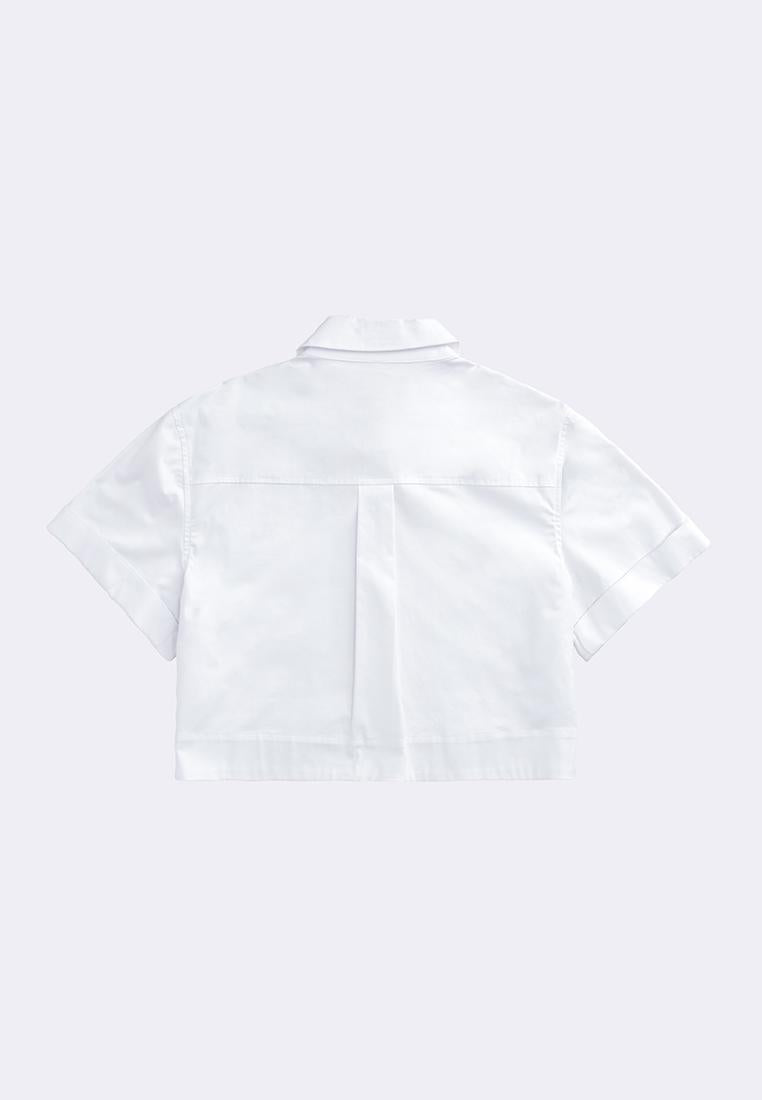 Women's Crop Woven Polo