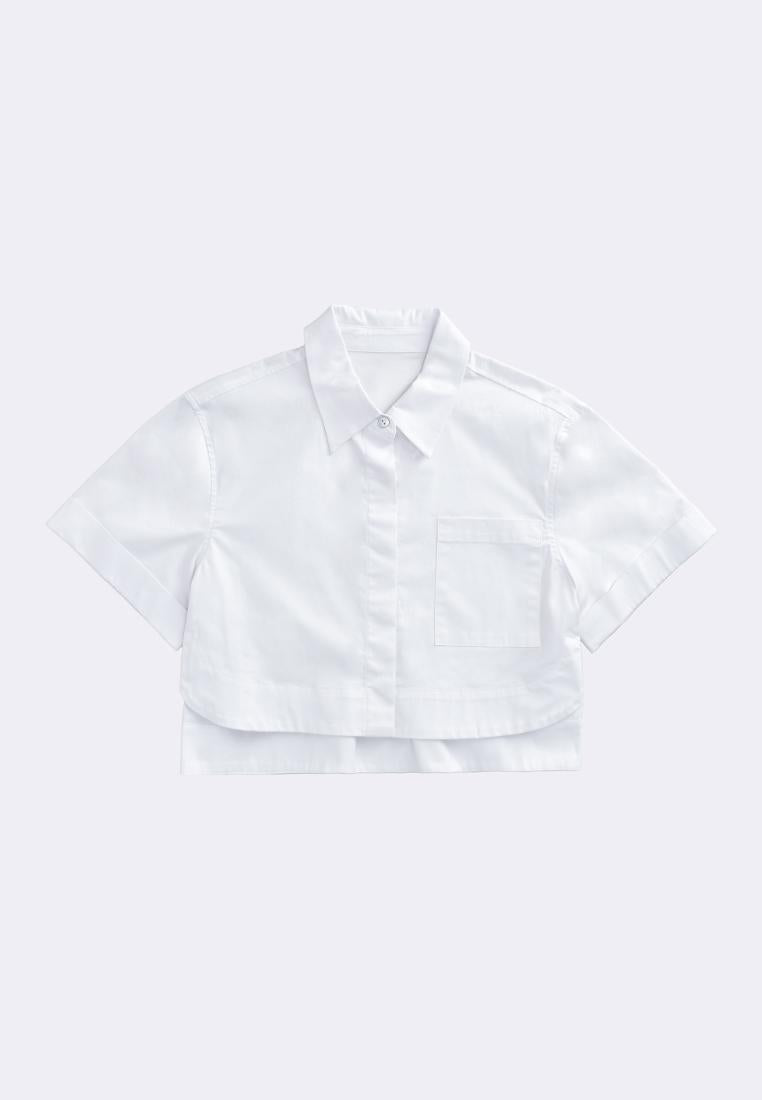 Women's Crop Woven Polo