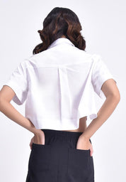 Women's Crop Woven Polo