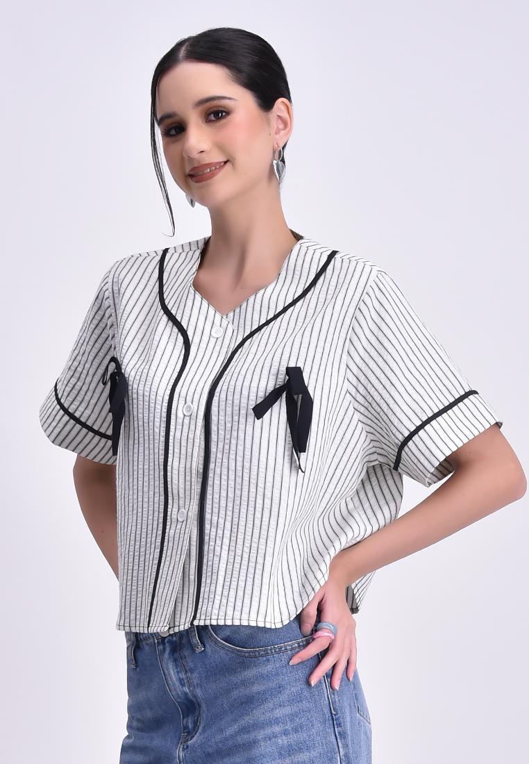 Women's Cropped Baseball Jersey Top