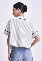 Women's Cropped Baseball Jersey Top