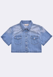 Women's Denim Cropped Shirt