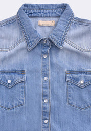 Women's Denim Cropped Shirt