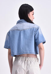 Women's Denim Cropped Shirt