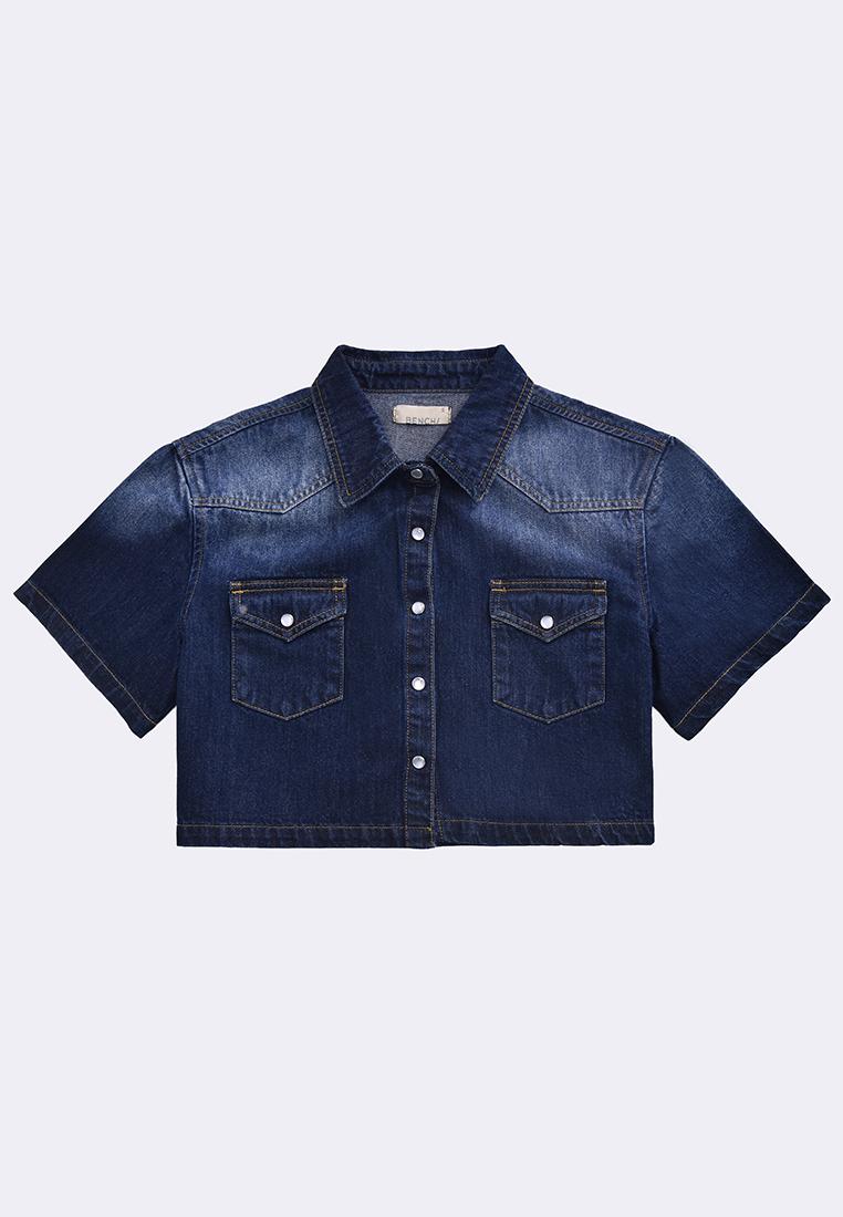 Women's Denim Cropped Shirt