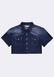 Women's Denim Cropped Shirt