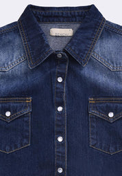 Women's Denim Cropped Shirt