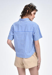 Women's Striped Shirt with Tie