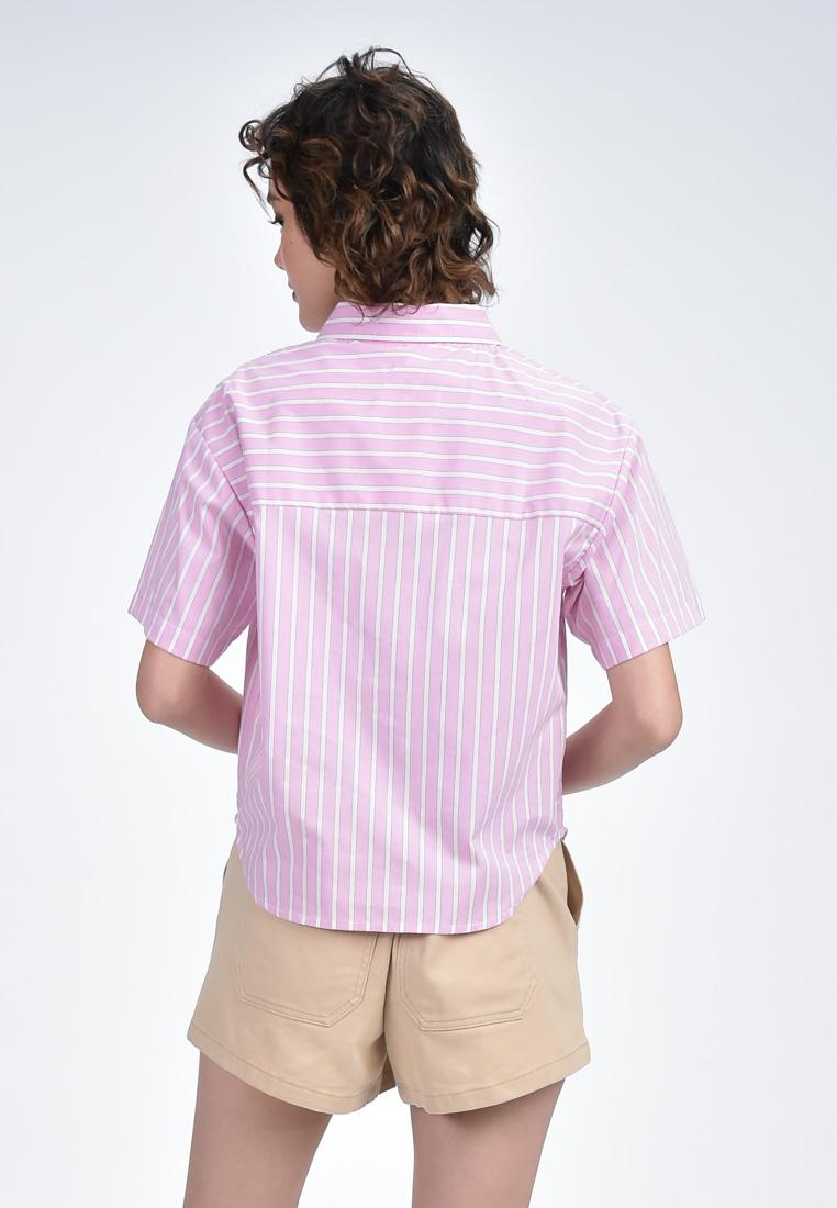 Women's Striped Shirt with Tie