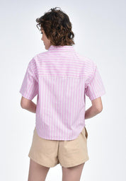 Women's Striped Shirt with Tie