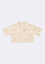 Women's Crochet Polo Resort Shirt