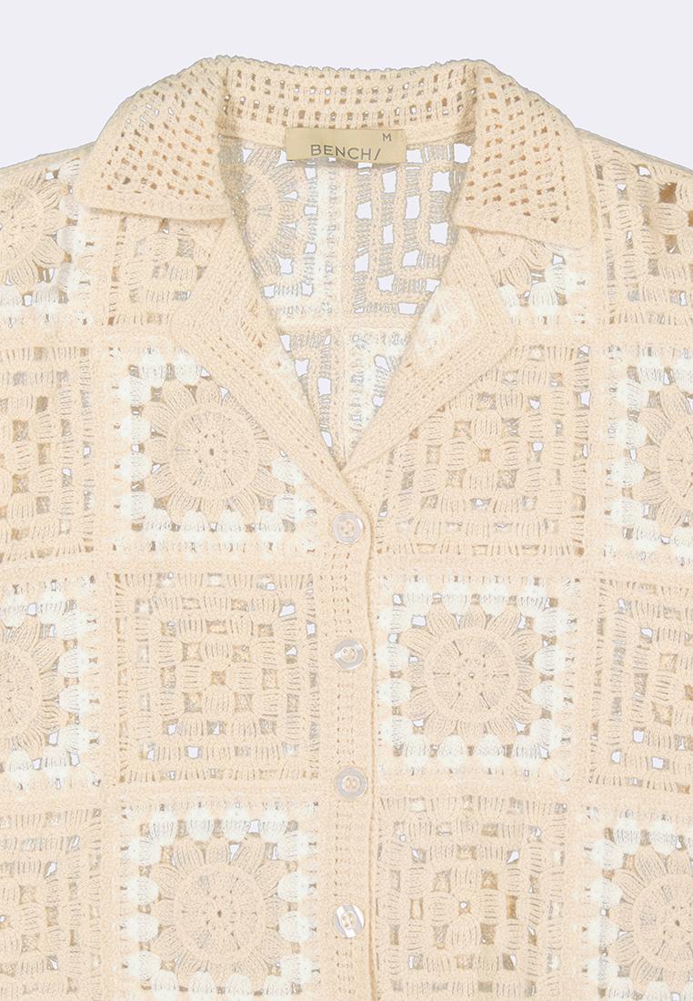 Women's Crochet Polo Resort Shirt