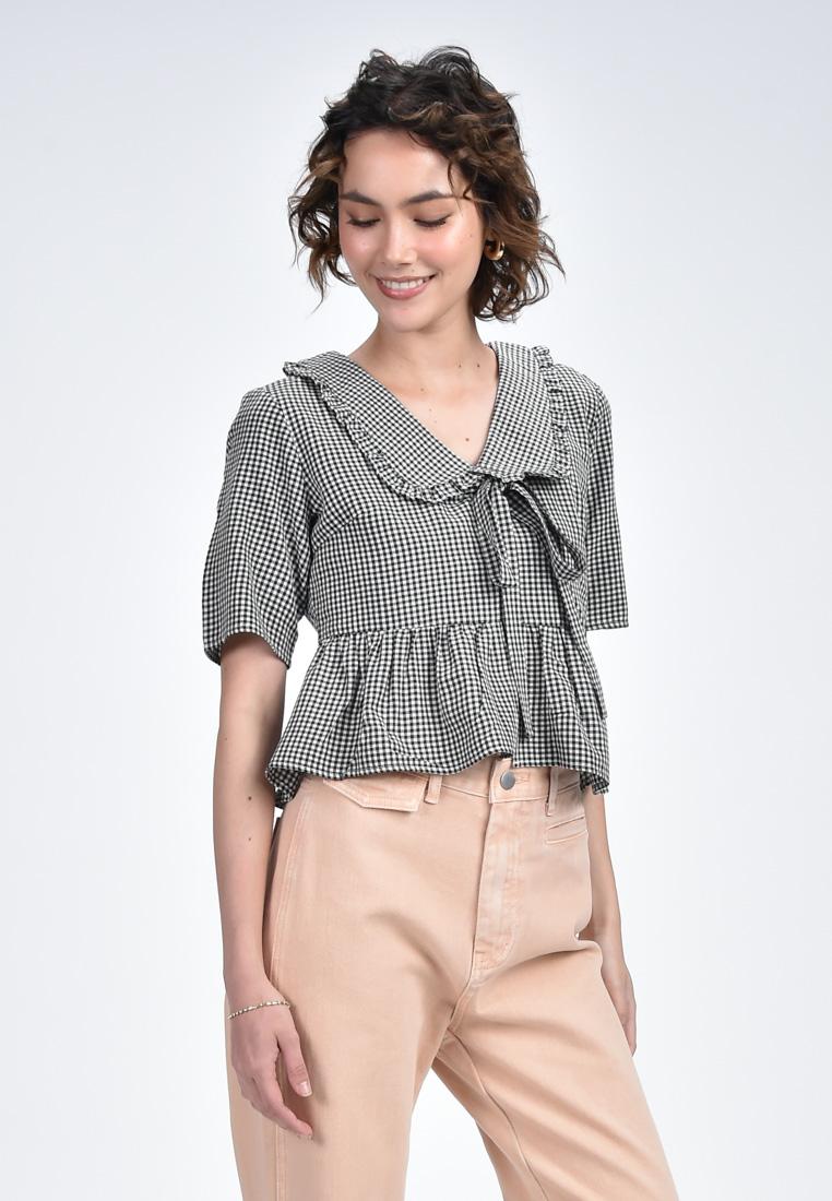 Women's Collared Flowy Blouse