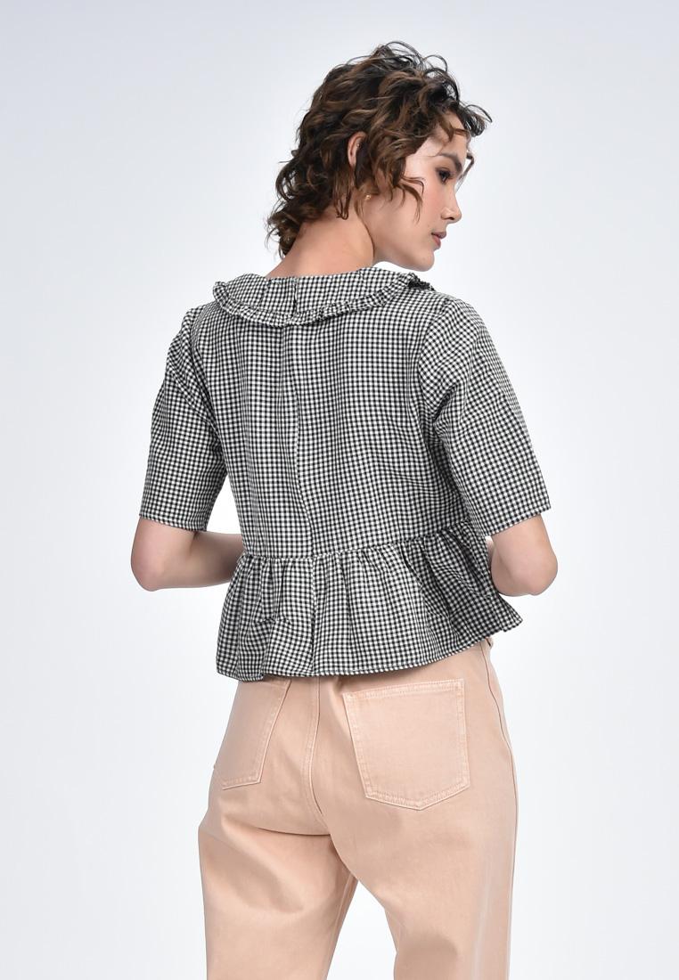 Women's Collared Flowy Blouse