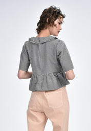 Women's Collared Flowy Blouse