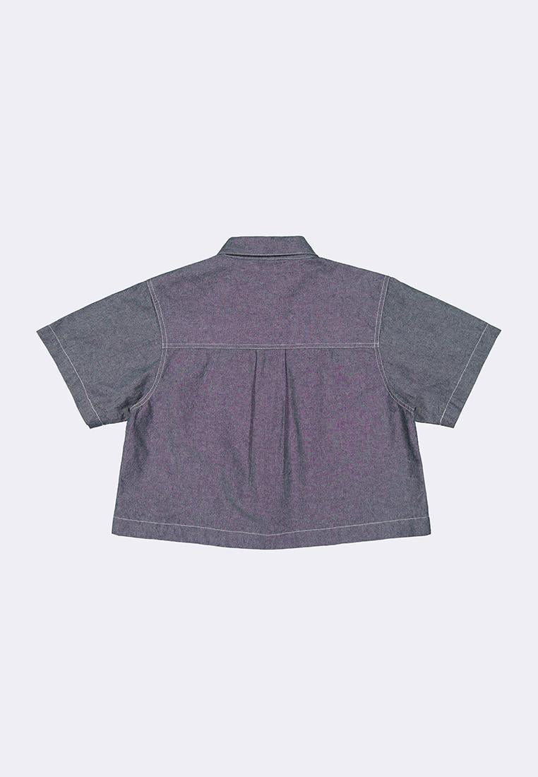 Women's Short Sleeve Chambray Shirt
