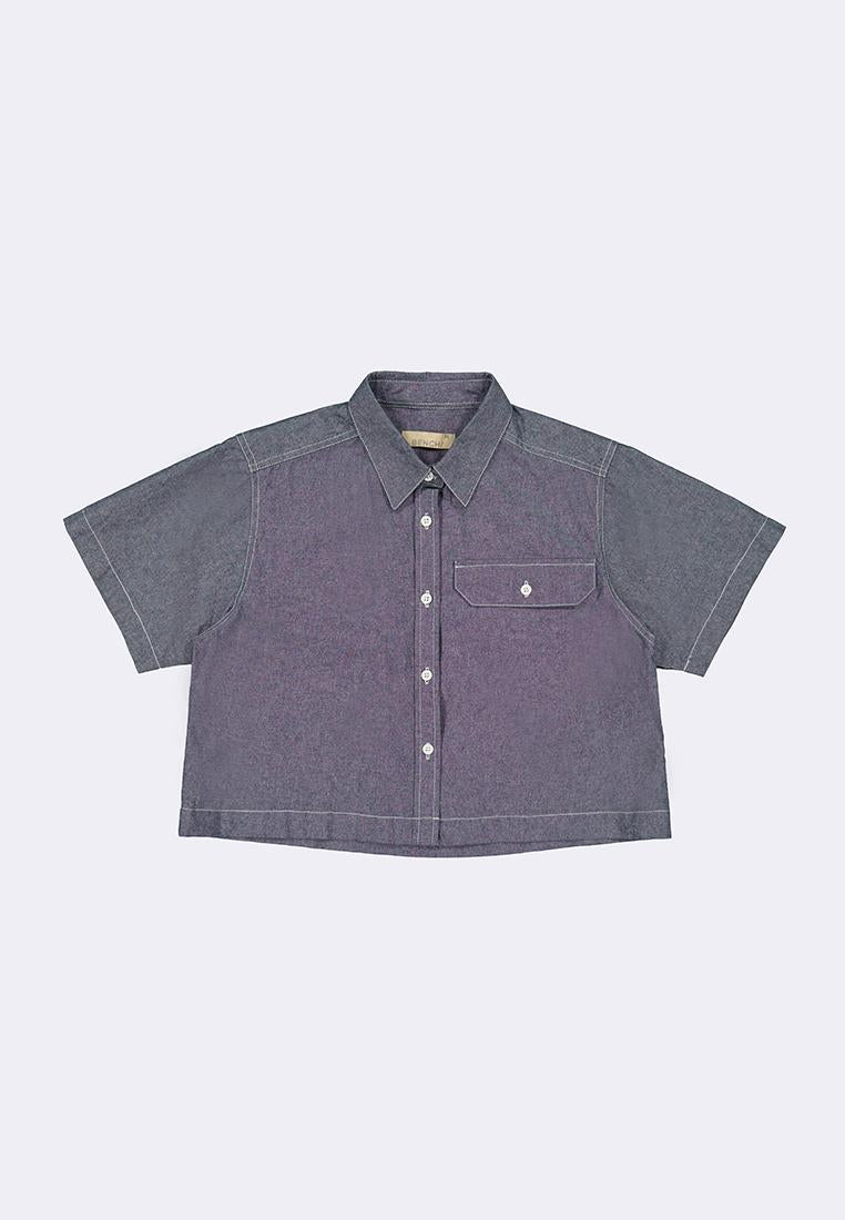 Women's Short Sleeve Chambray Shirt