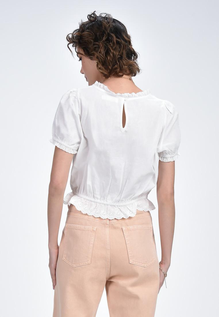 Women's Short Sleeve Ruffle Top