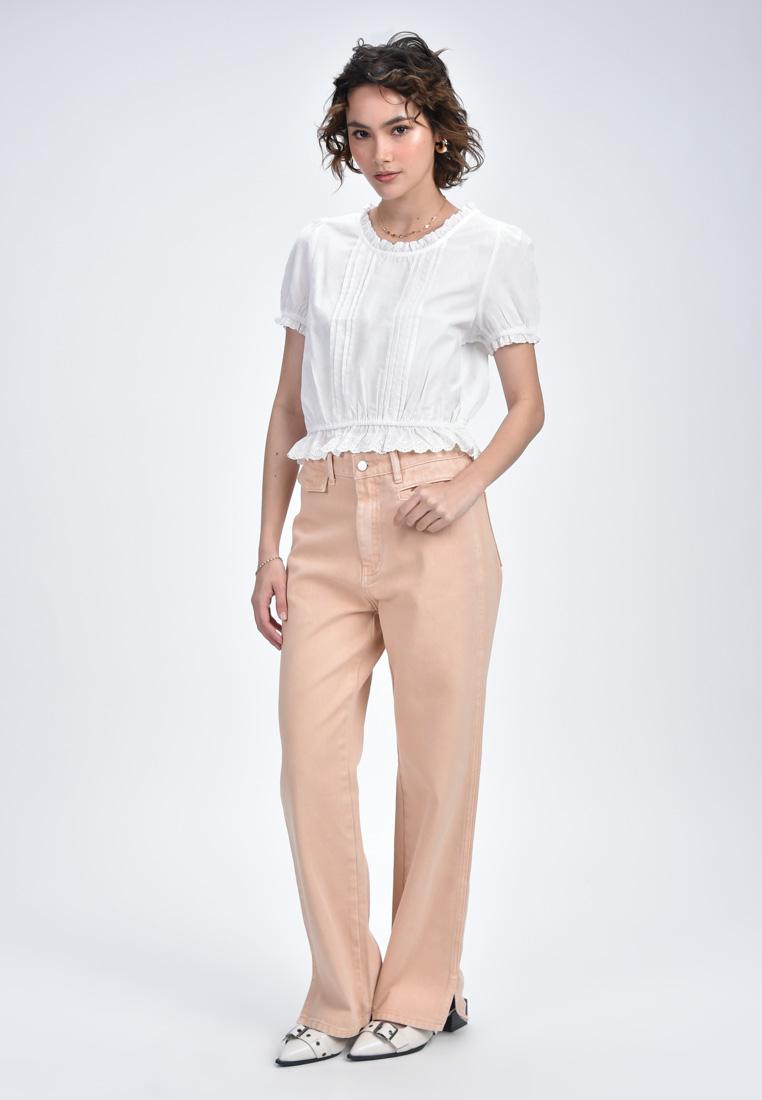 Women's Short Sleeve Ruffle Top