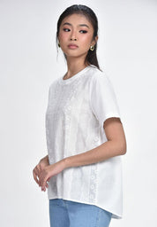 Women's Embroidered Short Sleeve Top