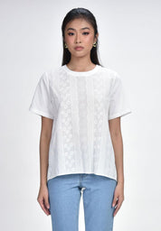 Women's Embroidered Short Sleeve Top