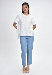 Women's Embroidered Short Sleeve Top
