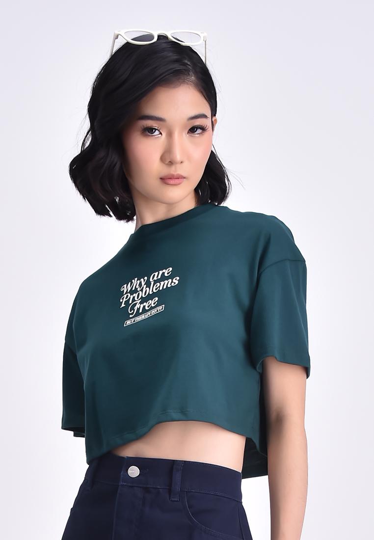 Women's Cropped Statement T-Shirt