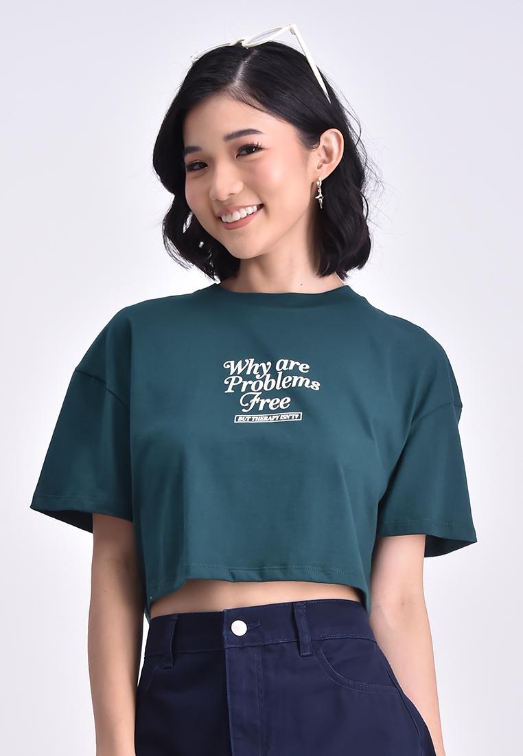 Women's Cropped Statement T-Shirt