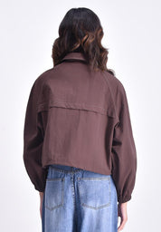 Women's Collared Zip Up Jacket