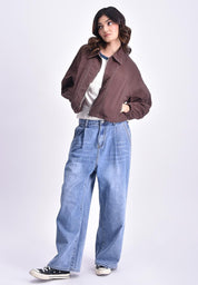 Women's Collared Zip Up Jacket