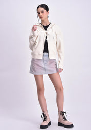 Women's Double Tie Front Hoodie Jacket