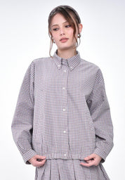 Women's Plaid Collar Jacket