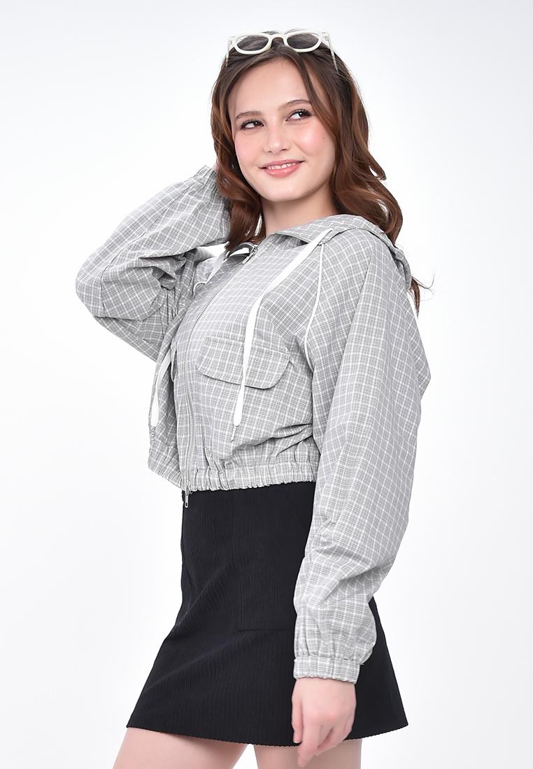 Women's Plaid Collar Jacket