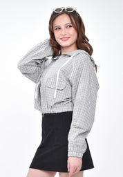 Women's Plaid Collar Jacket