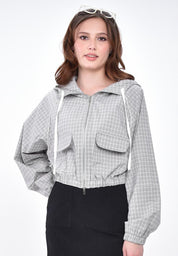 Women's Plaid Collar Jacket