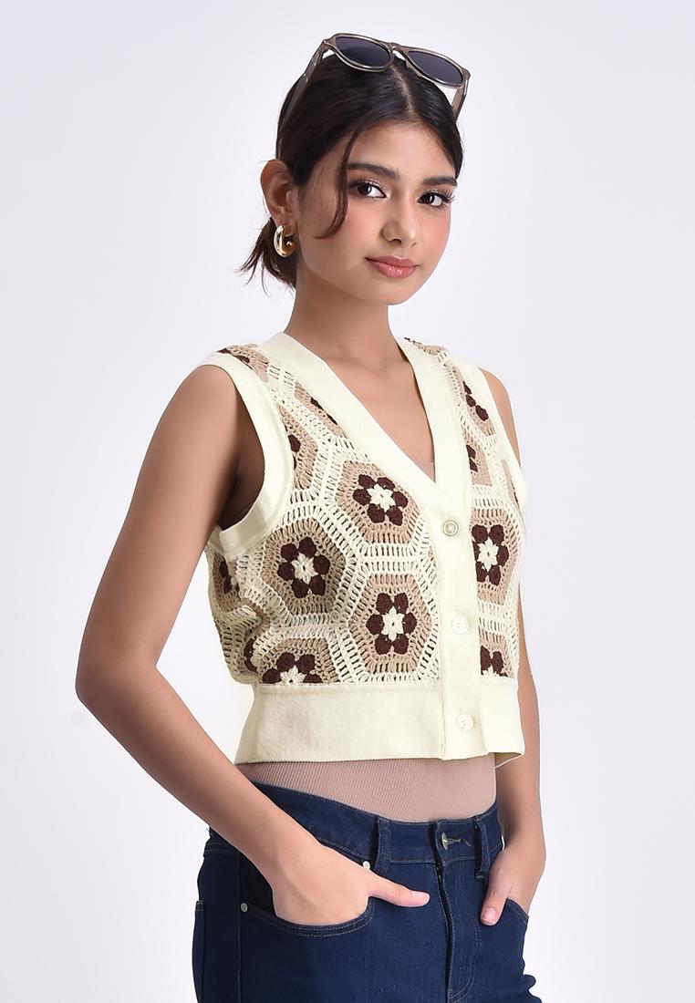 Women's Crochet Lace Vest