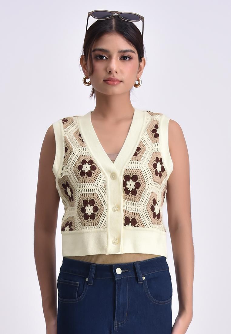 Women's Crochet Lace Vest