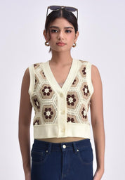 Women's Crochet Lace Vest