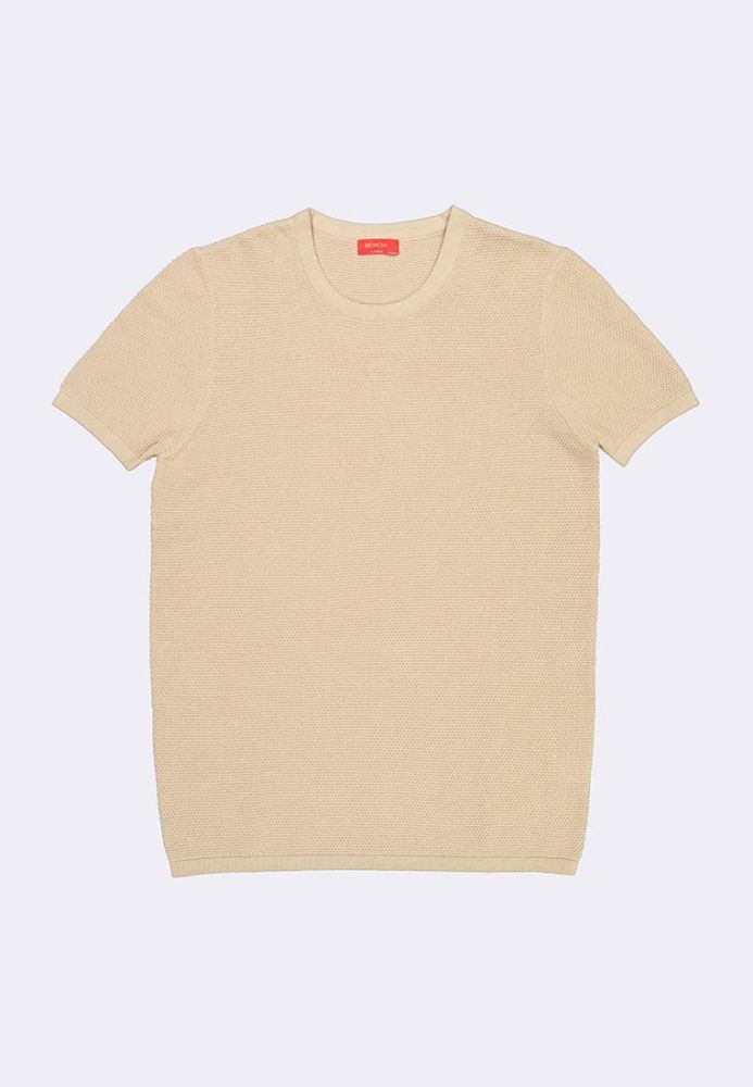 Flat knit t shirt design top