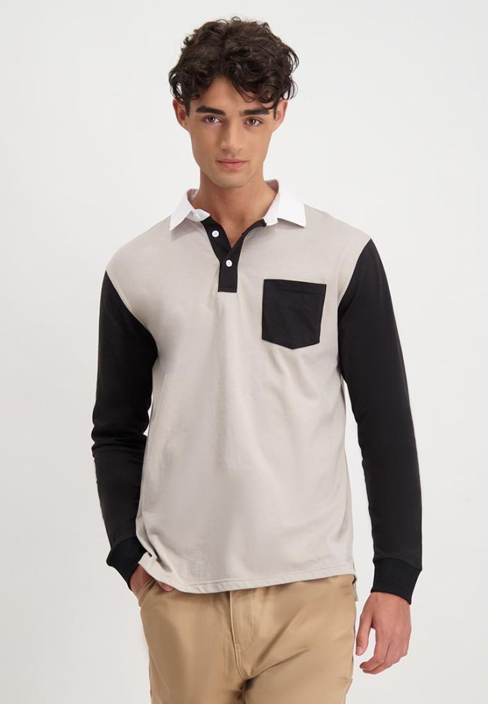 Bench Online Men s Long Sleeve Collared T Shirt