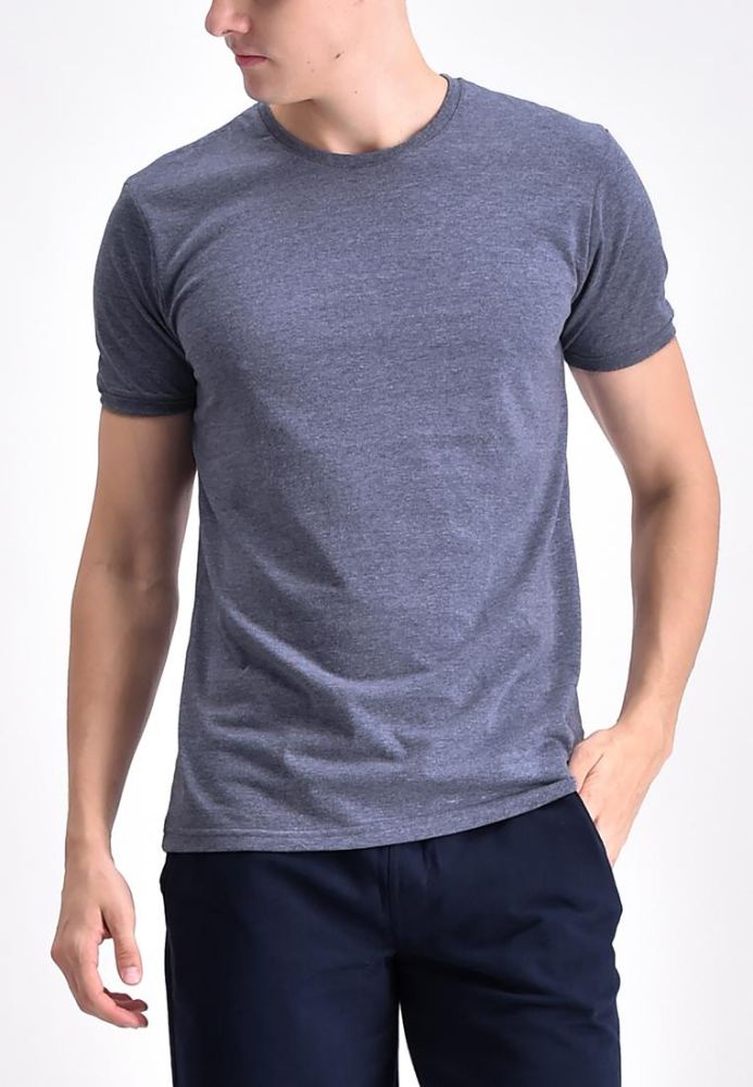 Men s Plain Cuff Sleeve T Shirt