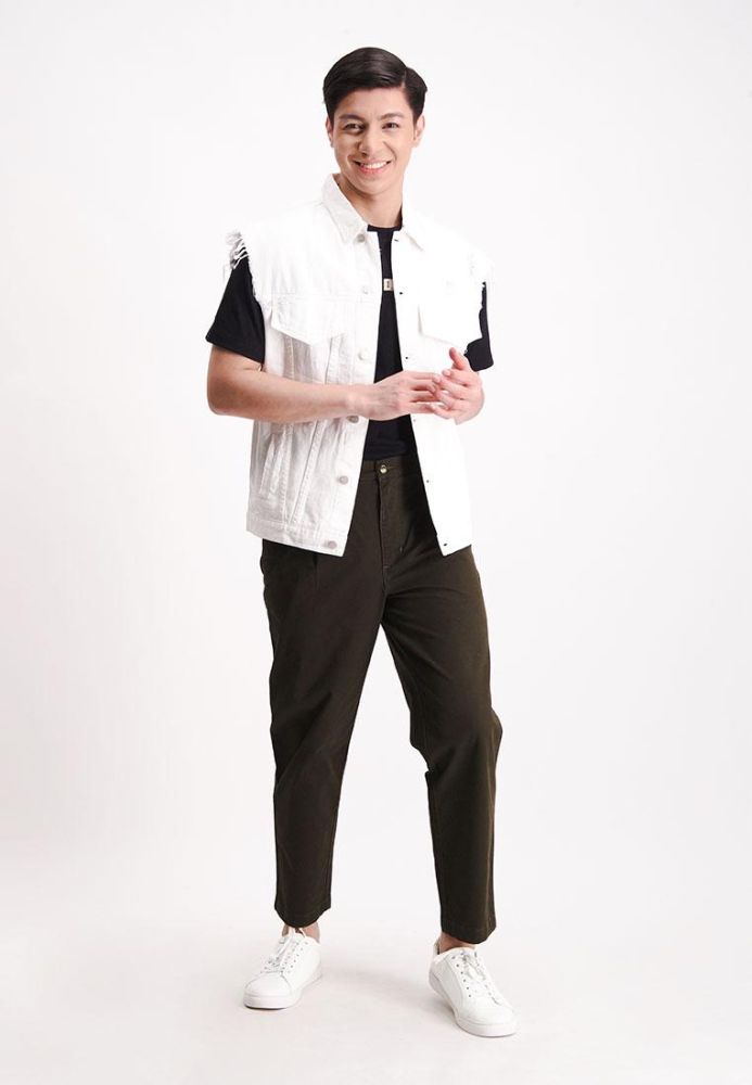 White jean vest mens cheap